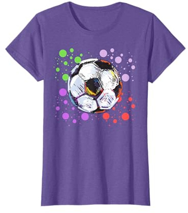 Spotty Dots Spots All Soccer Tie Dye Kids Spotty Football T-Shirt