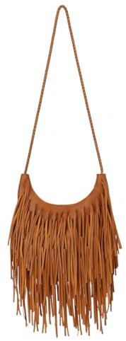 Syrads Hobo Taschen für Frauen Umhängetasche Umhängetasche Damen Quaste Hobo und Schulter Handtaschen,Braun