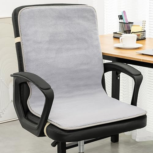 Heated Seat Cushion for Hips, Portable Heated Seat for Office Chair, Adjustable Temperature and Timing, Warm Seat Cushion for Home Office(Gray,45x90cm/18x35in)