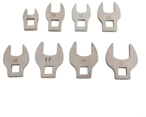 Gdfnmogo Schraubenschlüssel-Set, 0,95 cm, Hahnenfuß, Schlagmutter-Schraubenschlüssel-Set, 3/8 Zoll Schraubenschlüssel für Mechaniker, Automobil-Reparaturarbeiten, spezielle Wärmebehandlungsverfahren