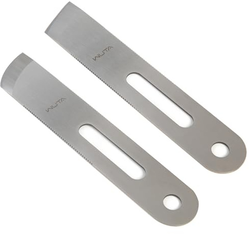 WUTA Läderförtunningskniv, Skiving Tool, 420B Martensitic Rostfritt Stål, Professionell DIY Läder Hantverksskärning (2 delar, höger hand)