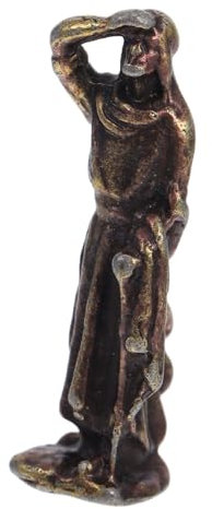 INOOMP Statua in Miniatura Vintage Retrò Per Giardino Bonsai Acquario Terrario Decorazione Metallo Compatta Scultura