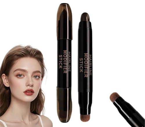 Root Cover Up Stick,Root Color Stick,Double Head Root Touch Up,Instant Grey Coverage & Hair Loss Cover,Hair Root Colour Touch Up,Root Powder Touch Up,Hairline Powder,Waterproof & Sweat-Proof(02#)