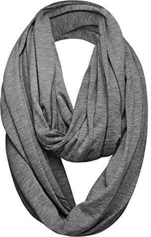 9Basic Mezcla De algodón Jersey Uni-Bufanda De tubo gris