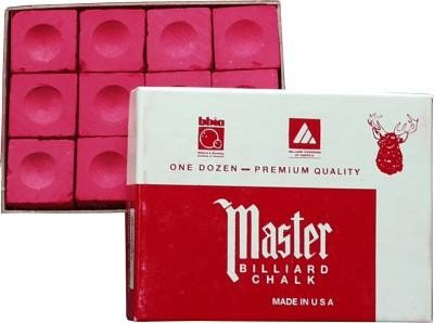 Tiza Billar Master Rojo, dtzd. (Caja de 12 unidades)