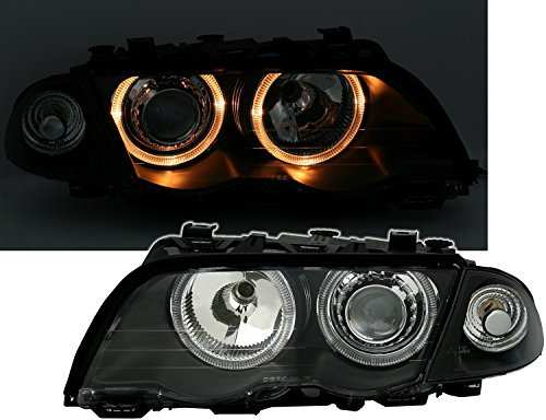 AD Tuning GmbH & Co. KG 960553 Angel Eyes Scheinwerfer Set, Klarglas Schwarz