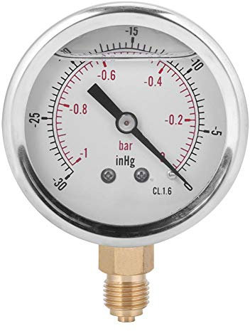 Ölgefülltes Manometer TS-PGGZ604-0bar 1/4BSP Y60 Radialölgefülltes Vakuum Manometer für Erdölmetallurgie Manometer -30-0inhg Vakuummeter