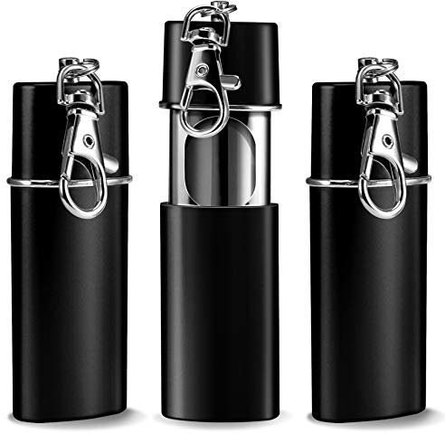 Yosemy 3 Stück Taschenaschenbecher Geruchsdicht - Reiseaschenbecher für unterwegs - Aschenbecher to go (Schwarz)