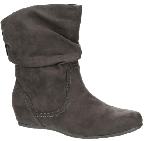 XAPPEAL Carney - Women's Slip On Casual Slouch Short Ankle Boot Grey, Size 8.0 Medium Width
