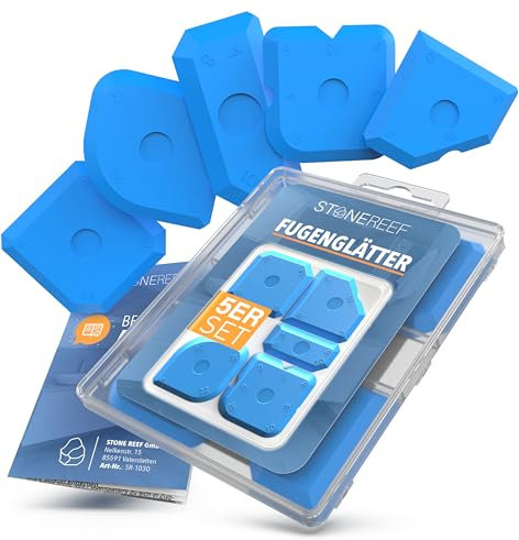 STONE REEF Outil de retrait de silicone pour joints en silicone - Lisseur de joints - Grattoir à joints en silicone - Extracteur de joints en silicone pour salle de bain