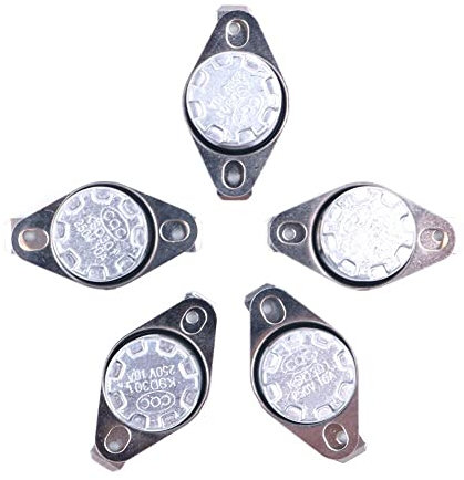 DollaTek 5-Pack KSD301 Interruttore di controllo termico termostato 120 gradi centigradi 250V 10A Interruttore di temperatura termostato normalmente chiuso NC