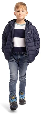 Trespass Boys Padded Jacket Kelmarsh - Boy's Hooded Puffer Jacket, Autumn Winter Coat with Pockets, Water Repellent Outdoor Casual Walking School Jacket