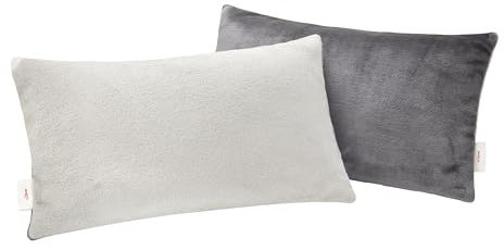 s.Oliver Kissenhülle Double Soft 2er-Pack Flausch anthrazit/hellgrau Größe 30x50 cm