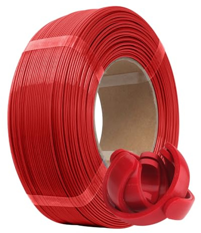 eSUN PLA+ Refill Filament 1.75mm, Refill PLA Plus Spoolless 3D Druck Filament, Maßgenauigkeit +/- 0.03mm, 1KG (2.2 LBS) für 3D Drucker, Feuerrot