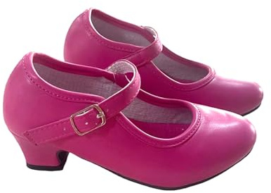 AMARU SANCHESU Flamenco or Sevillana Dance Shoe. Child and Adult Size, pink, 10.5 UK Child