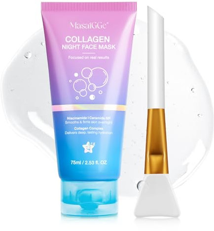 Collagen Night Wrapping Mask,Overnight Sleeping Mask for Delivers Deep, Lasting Hydration,Peel Off Face Masks,Korean Skincare (75ml)
