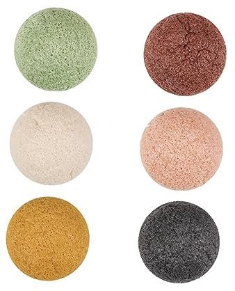 DEARMAMY 6pièces Lot De Éponges Nettoyantes Pour Visage Éponge Exfoliante Pour Visage Pour Démaquillage