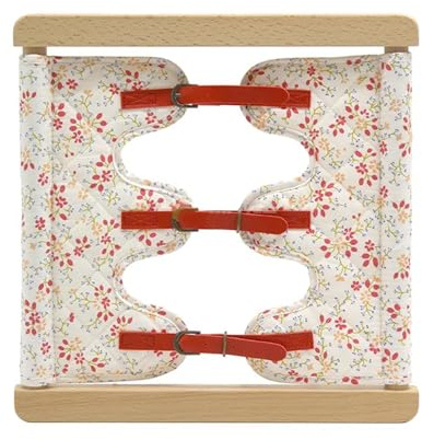 LLTCMYGS Aide pédagogique encadrement de vêtements avec Boucle en Bois, Pratique Montessori des compétences motrices Fines