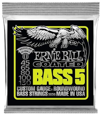 Ernie Ball Bass 5 Slinky Cobalt E-Bass-Saiten, Stärke 45-130