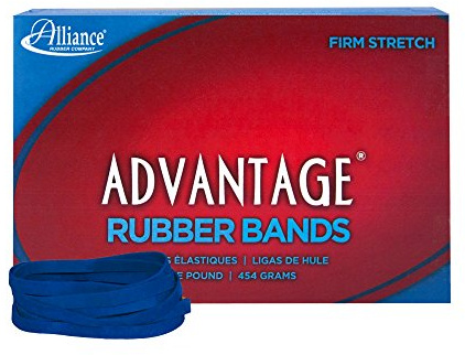 Alliance Gummi 54645 Advantage gummiband storlek #64, 0,5 kg Lådan innehåller cirka 300 band (3 1/2 tum x 1/4 tum, blå)