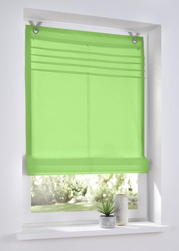 Raffrollo / Ösenrollo Kessy Biese grün 80*140 cm