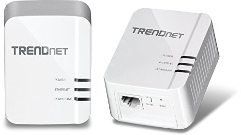 TRENDnet Kit Adaptateur Powerline 1300 AV2, Comprend 2 adaptateurs Ethernet CPL TPL-422E, IEEE 1905.1 et IEEE 1901, Port Gigabit, portée jusqu'à 300 m, Installation Simple, Blanc, TPL-422E2K