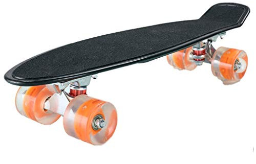 Skateboard Komplett Plastkryssare Skateboard Med 60mm Flash Wheel Mini 22 Tum Skateboards För Nybörjare Professionella Skateboard Boys Kids And Girls Longboard (Color : C)