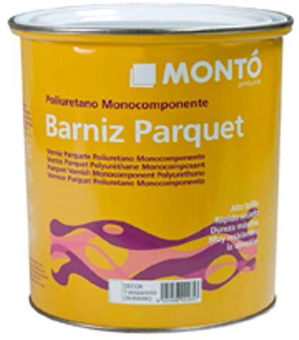 Barniz Monocomponente Incoloro al Disolvente para Madera. Parquets, Mostradores, Escaleras. Barniz Parquet Brillante (750ml)