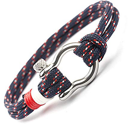 ZENSE - Bracelet marin avec cordon bleu et fermeture manille ZB0337-A