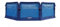 Berghaus Air Break Windstop with Clear Window Panels and Blinds, 3 Panel, 5 Metre, Waterproof, Structured Windbreak from the Air Tent Collection, Camping Equipment, 6000mm HH, Blue