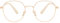 KAEOISFU Retro Ovalem Metall Gold Rahmen Lesebrille 2 0 Dioptrien für Damen und Herren, Modischer Roud Blaulichtfilter Computer Lesebrillen
