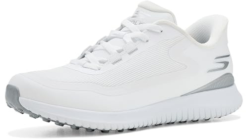 Skechers Donna Slip-Ins: Go Golf Flight Sneakers for Women - Breathable Mesh, Spikeless Traction Slip-in ALLENATRICE, White Silver, 40 EU