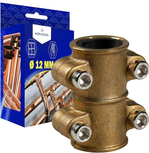 Abrazadera Tapaporos para Tubo de Cobre Diámetro 12 mm de Latón - MONTERAL