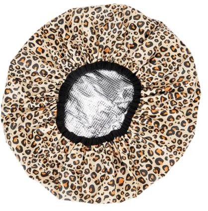 Sharplace Coiffure de cheveux à vapeur Bouchure de douche Supplies Travel Essentials Portable pour les femmes Men de la teinture des cheveux Chapeaux de chapeau, Imprimé Léopard