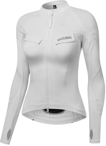 WOSAWE Giacca da moto da donna, vestibilità aderente, con protezioni CE
