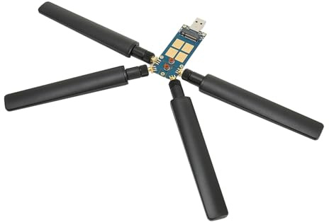 Ausla Placa de Expansión DONGLE 5G, Aleación de Aluminio, Tarjeta USB3.1 a M.2 Key B con 4 Antenas para una Rápida Conectividad a Internet del Ordenador Portátil