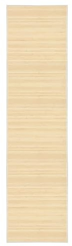 Mokuyary Bambumatta 80 x 300 cm naturlig, halkfri golvmatta för vardagsrum, sovrum, kök, matsal, hallar