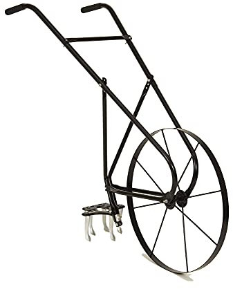 EarthWay 6500 rotavator med justerbart handtag och 5 fästen, snabbväxlingsredskap och 61 cm stålhjul trädgårdskultivator