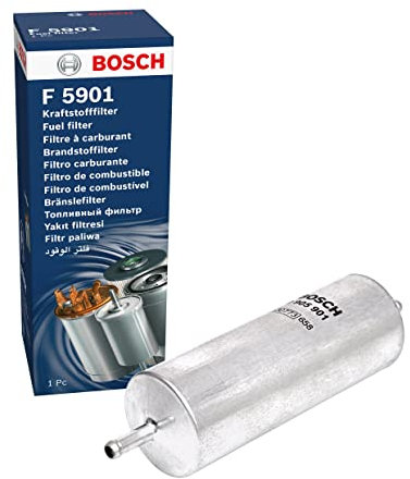 Bosch F5901 Filtro de Gasolina para Coche - Separa Partículas del Combustible, Protege el Sistema de Inyección