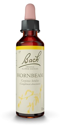 FLEURS DE BACH ORIGINAL - Hornbeam No 17 - Pour plus d’entrain - Aide à ne plus repousser les choses au lendemain - Élixir floral naturel pour le bien-être émotionnel - Compte-Gouttes 20ml - Vegan