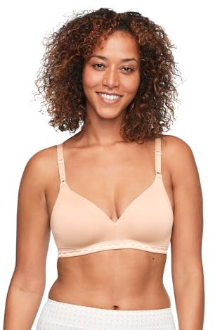 Warner's Damen Blissful Benefits Rm1691w Komfort, Superweich, Kabellos, Leicht Gefüttert T-Shirt-BH, Undurchsichtige, Butterscotch, 85B