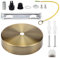 Rosone per lampadario da soffitto, con cavo e morsetto Flex, piastra di montaggio per luce, 100 mm, disponibile in vari colori French Golden