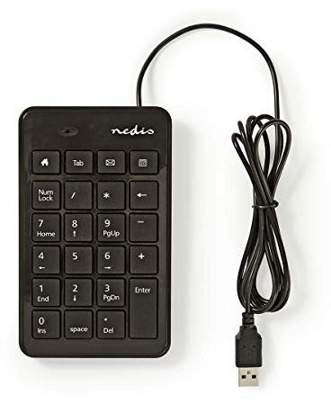 NEDIS Kabelgebundenes Keyboard | USB | Numerisch | Numerisch | numerisch | Ja 1.50 m Schwarz, KBNM100BK