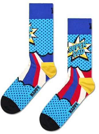 Happy Socks Super Dad Baumwolle Socken Herren Blau 41-46