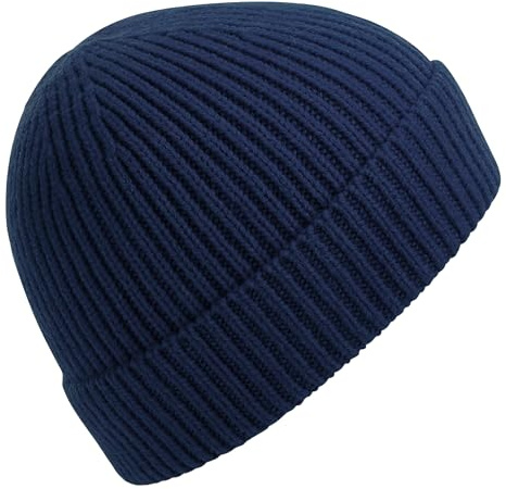 Beechfield B380 Engineered Knit Ribbed Beanie - Oxford Navy