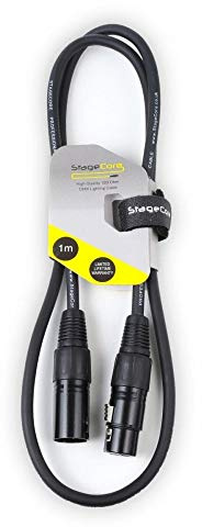 StageCore 3-pin XLR DMX Cable 0.5m Black