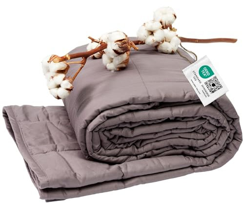 FRIEDO products Gewichtsdecke 135x200 9kg – Anti-Stress Therapiedecke für Erwachsene – Schwere Decke für erholsamen Schlaf & schnelles Einschlafen – ÖKO-TEX100 Zertifiziert I Weighted Blanket