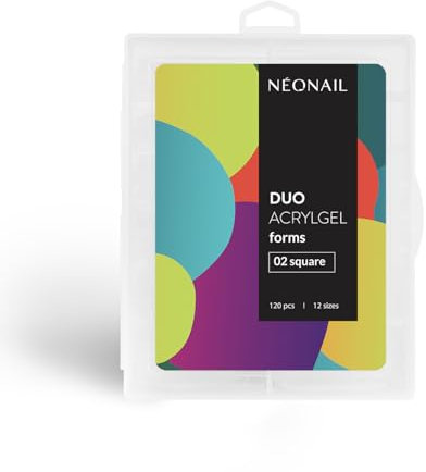 NÉONAIL - Duo Acrylgel Forms - Dual Nail Forms Set - 120 Stück Nageltips - Poly UV Gel - Falsche Nägel - Duale Nagelformen - 12 Größen zur Auswahl - für Nagelverlängerungen