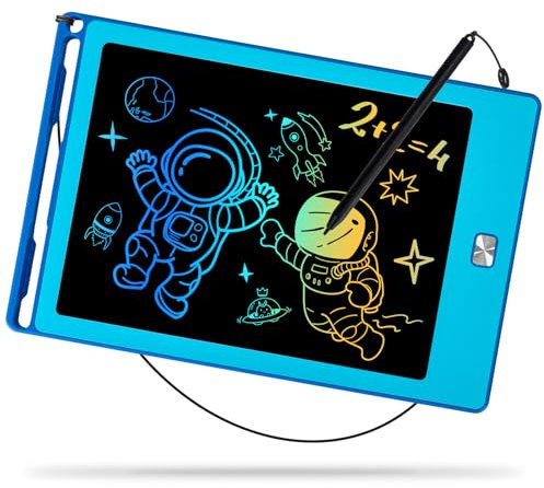Kinayue Maltafel Zaubertafel 8,5 Zoll,LCD Schreibtafel Kinder Pädagogisches Lernen ReiseSpielzeug,Geburtstag,Zeichentablett für Jungen und Mädchen 3-10 Jahre Blau