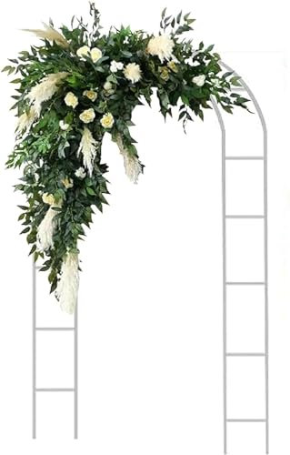 ZCX Gazebo De Jardín, Arcos De Pabellón De Rosas De Jardín, Gazebo Ideal for Patio Trasero, Césped, Ceremonia De Decoración De Bodas para Jardín Exterior, Fiesta de Bodas Decoracion(Bianco,W1.4M*H2.3M